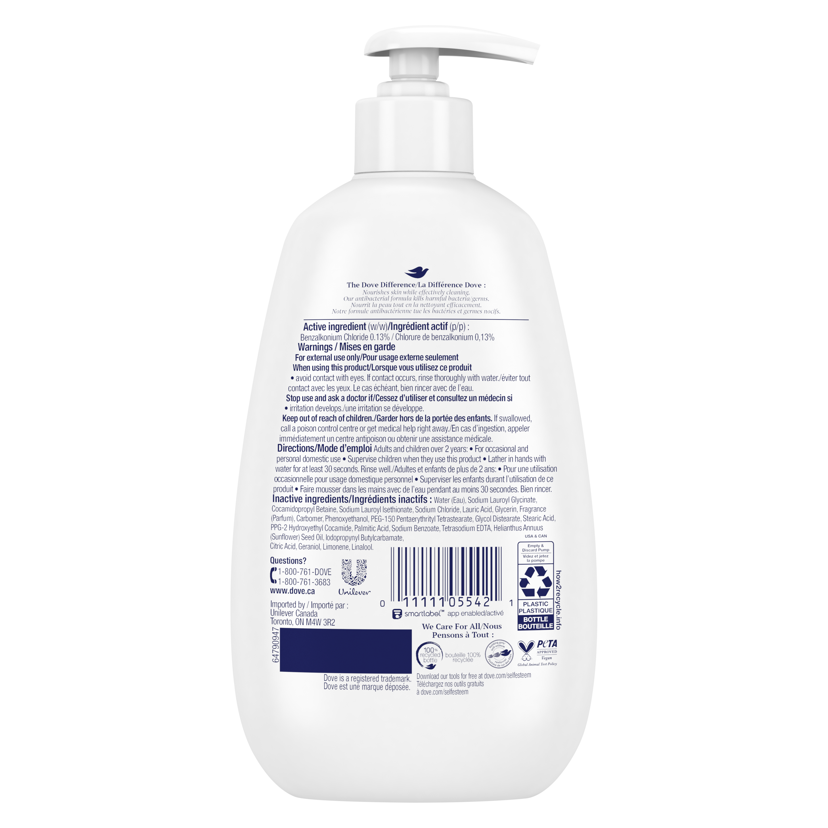 Care & Protect Antibacterial Hand Wash 400mL Back