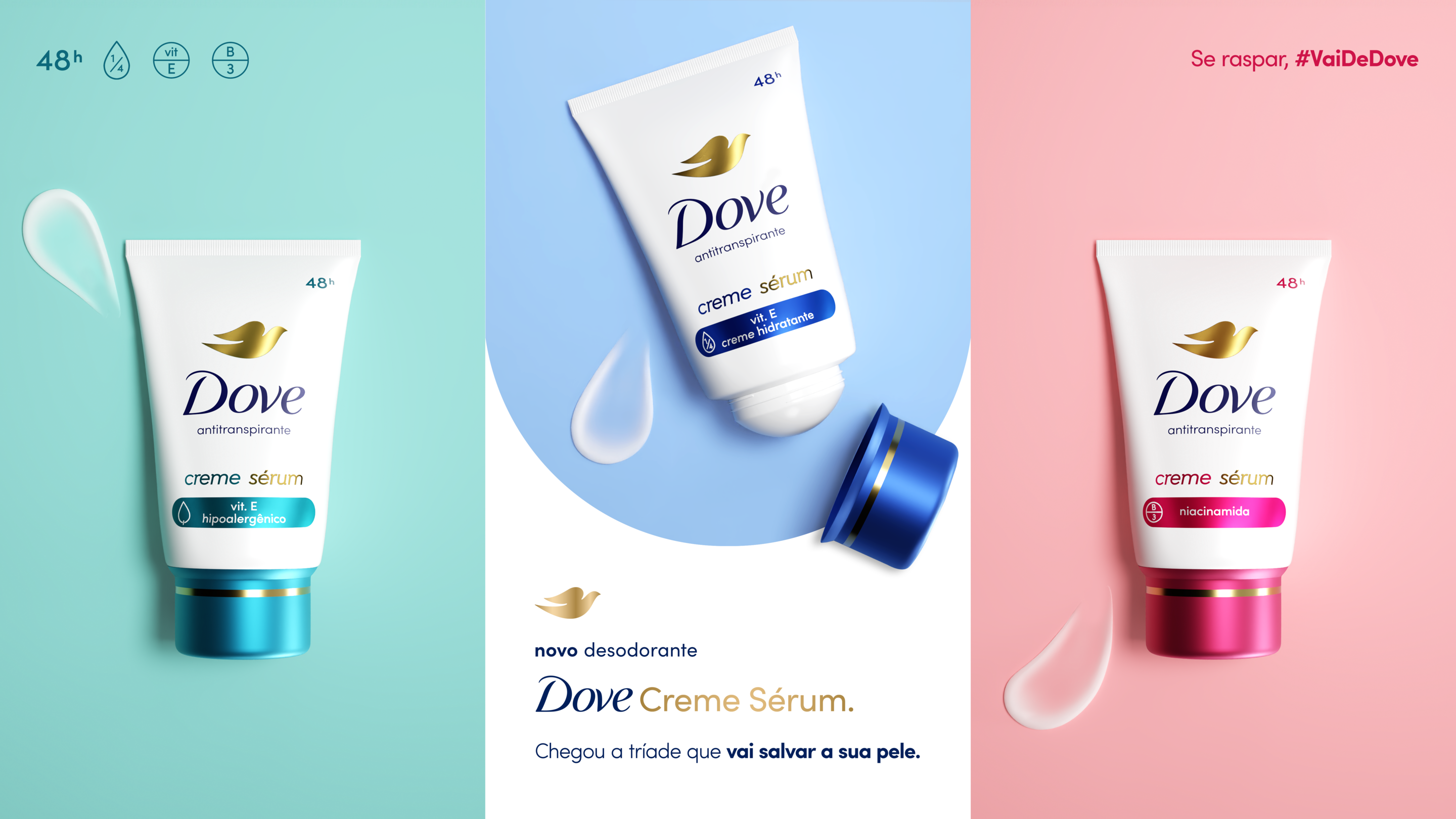 Novo creme sérum com a tampinha removida revelando o aplicador anatômico