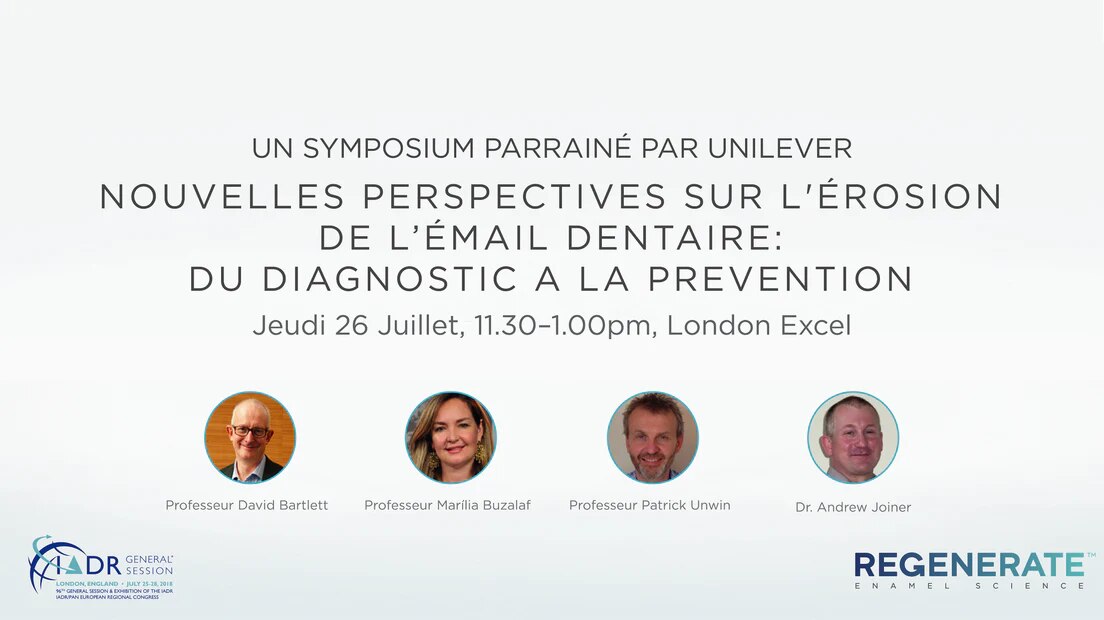 symposium sur l'érosion dentaire sponsorisé par unilever