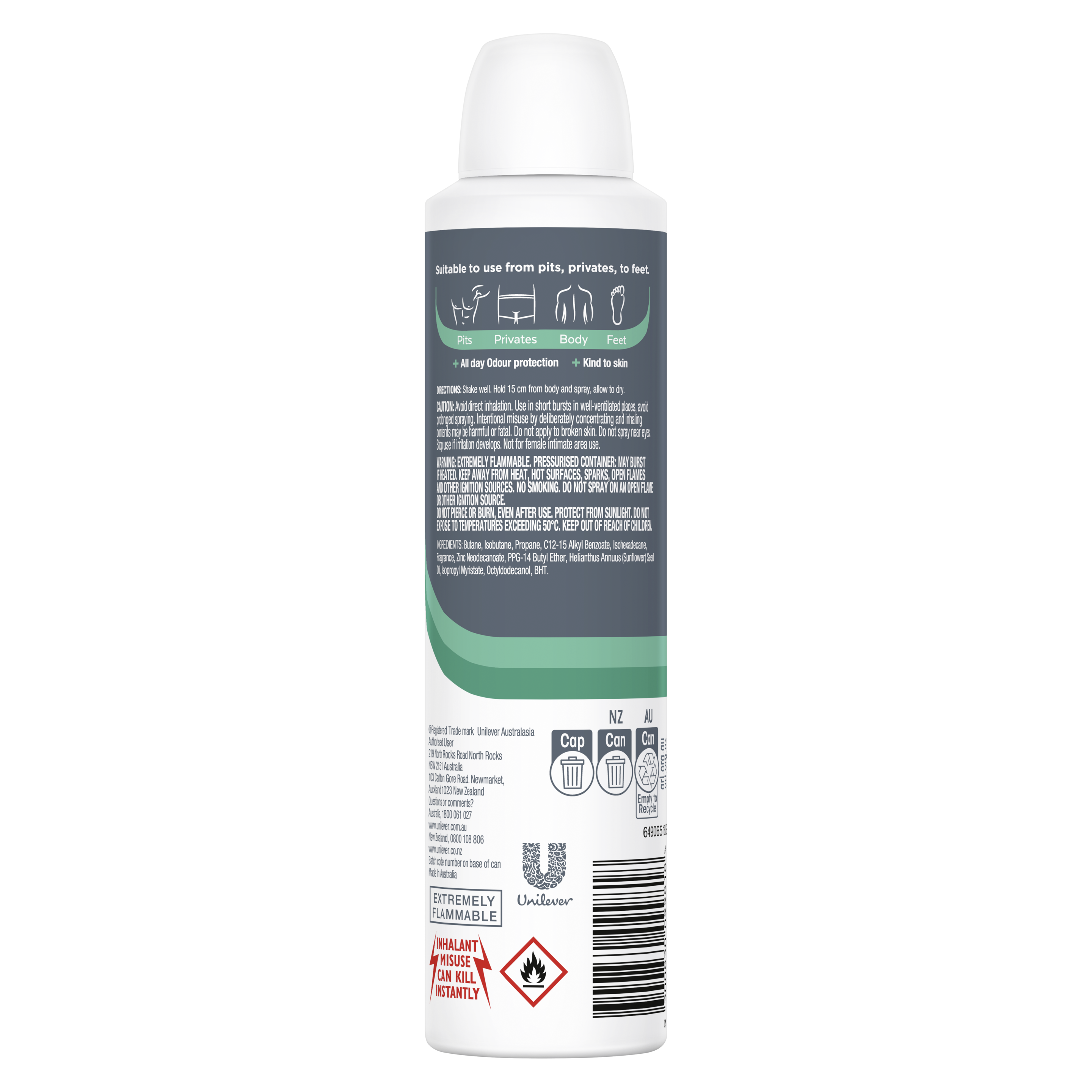 Men's Fig & Suede Whole Body Deodorant Aerosol 230mL