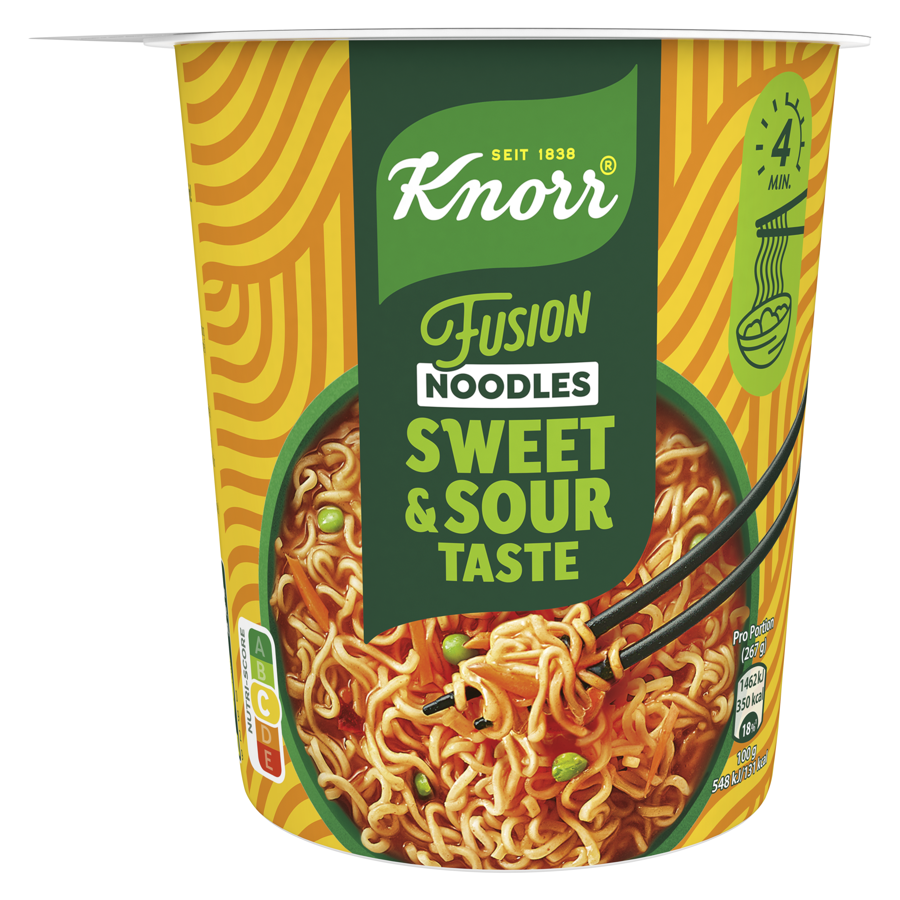 Knorr Fusion Noodles Sweet & Sour Taste 82g Becher
