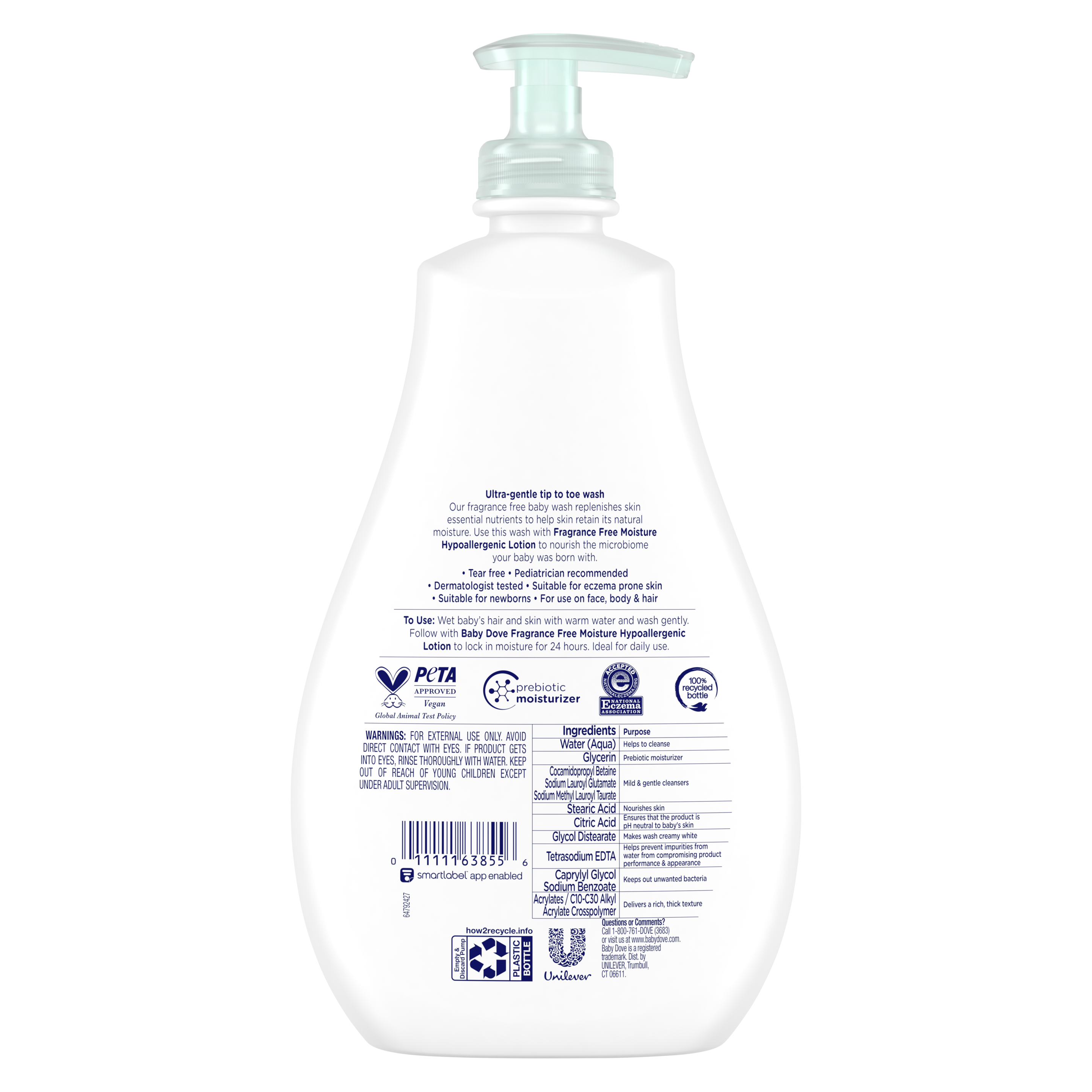 Fragrance Free Moisture Hypoallergenic Wash