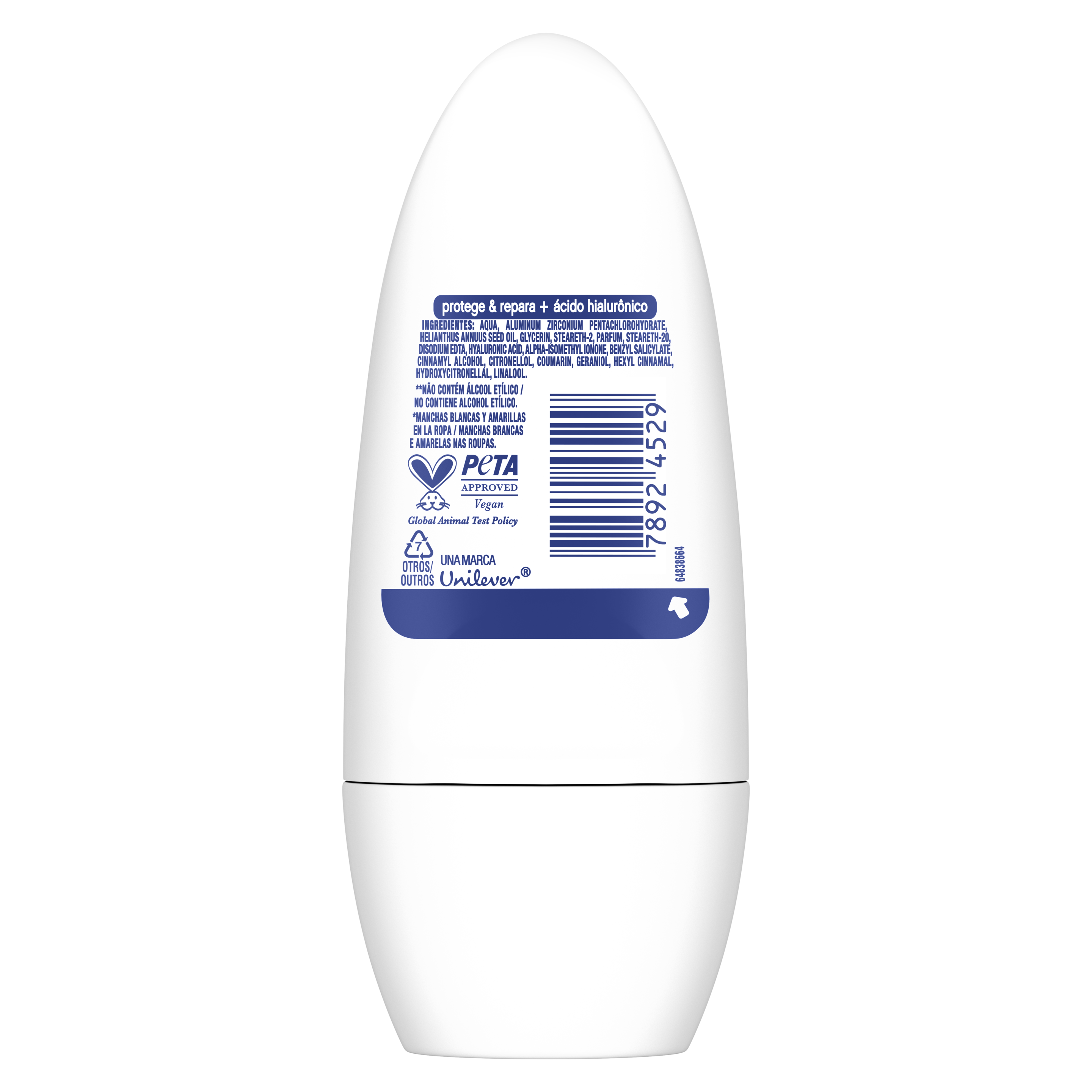 Antitranspirante en Roll on Dove Invisible Care 50ml