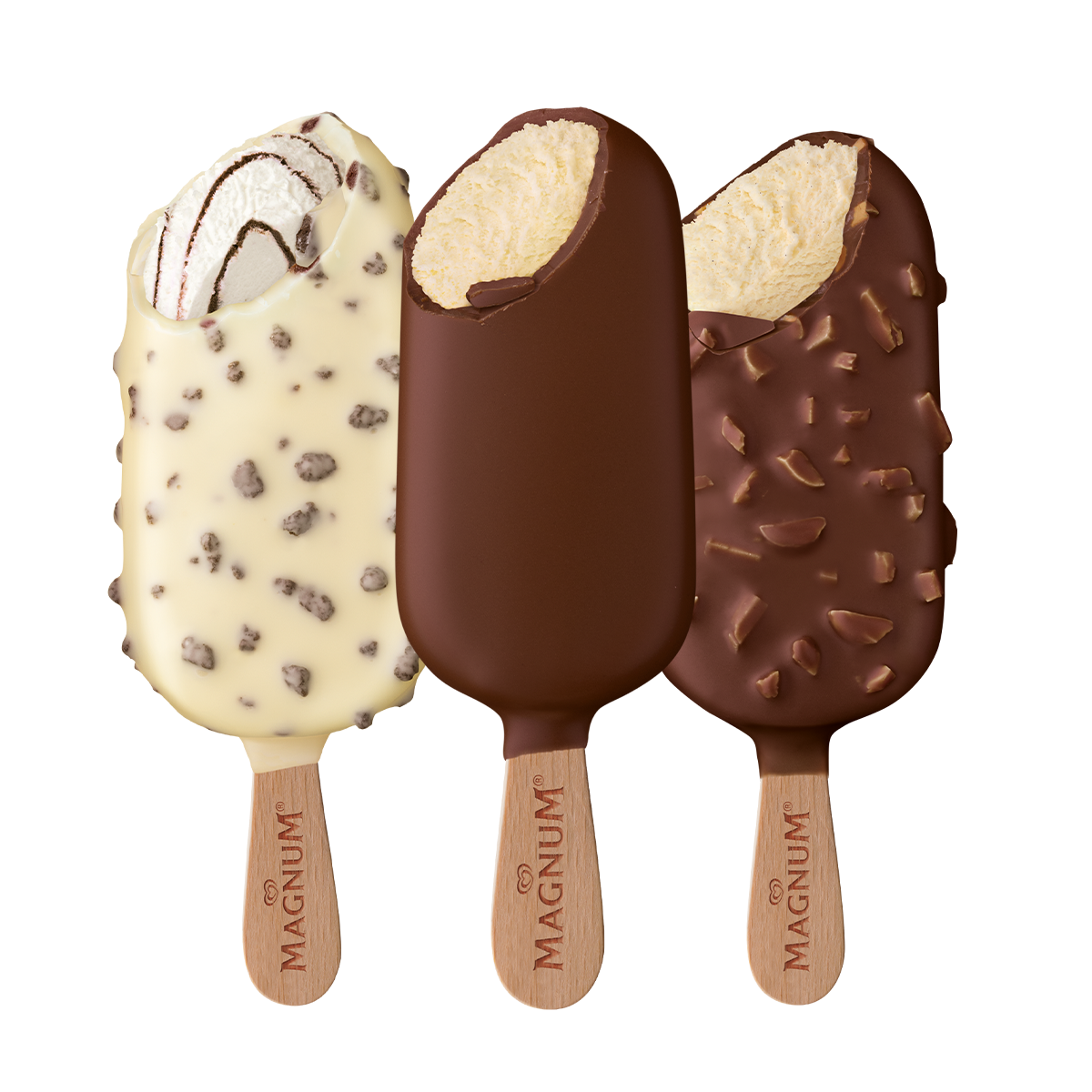 Close-up of Magnum Mini ice cream bars