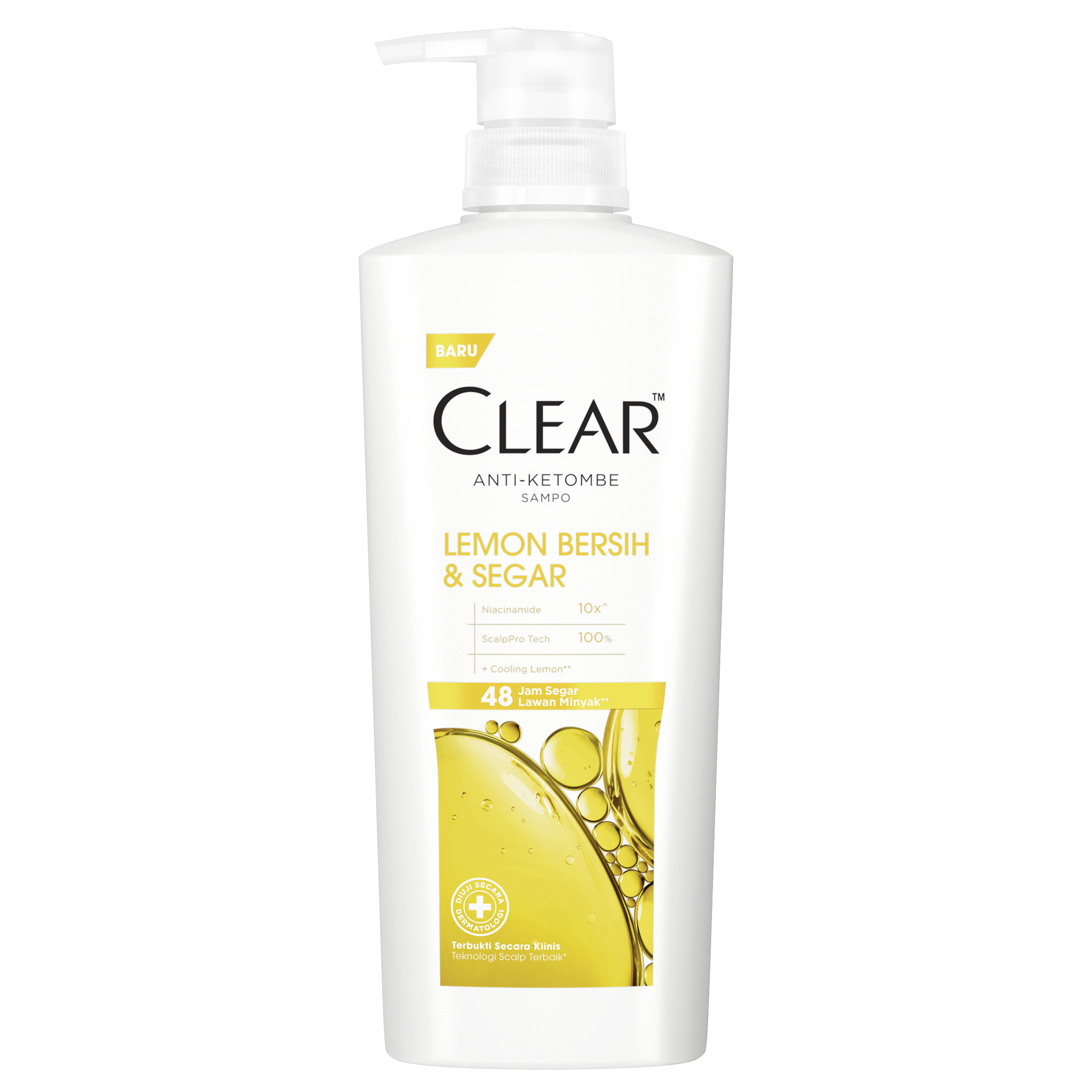 CLEAR Lemon Bersih & Segar - Sampo Anti Ketombe & Lepek 450ml