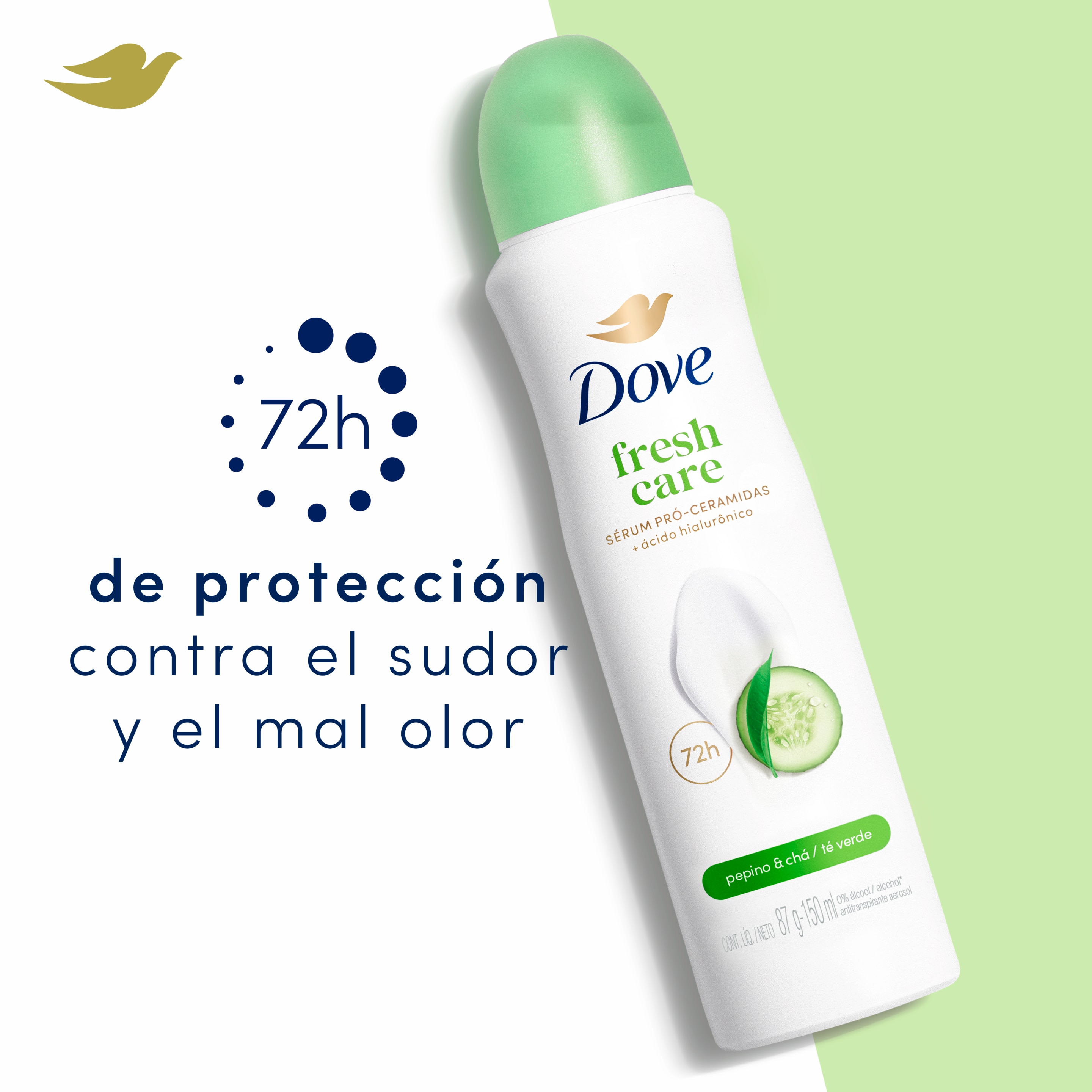 Antitranspirante en Aerosol Fresh Care Pepino y Té Verde