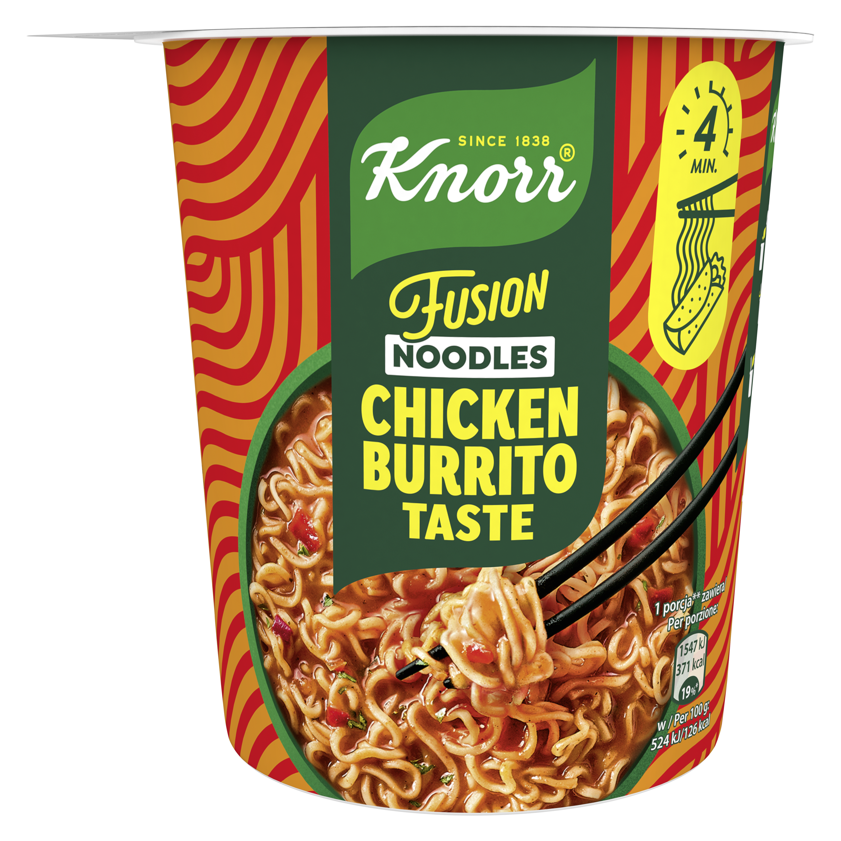 Knorr Fusion Noodles Chicken Burrito Taste packshot
