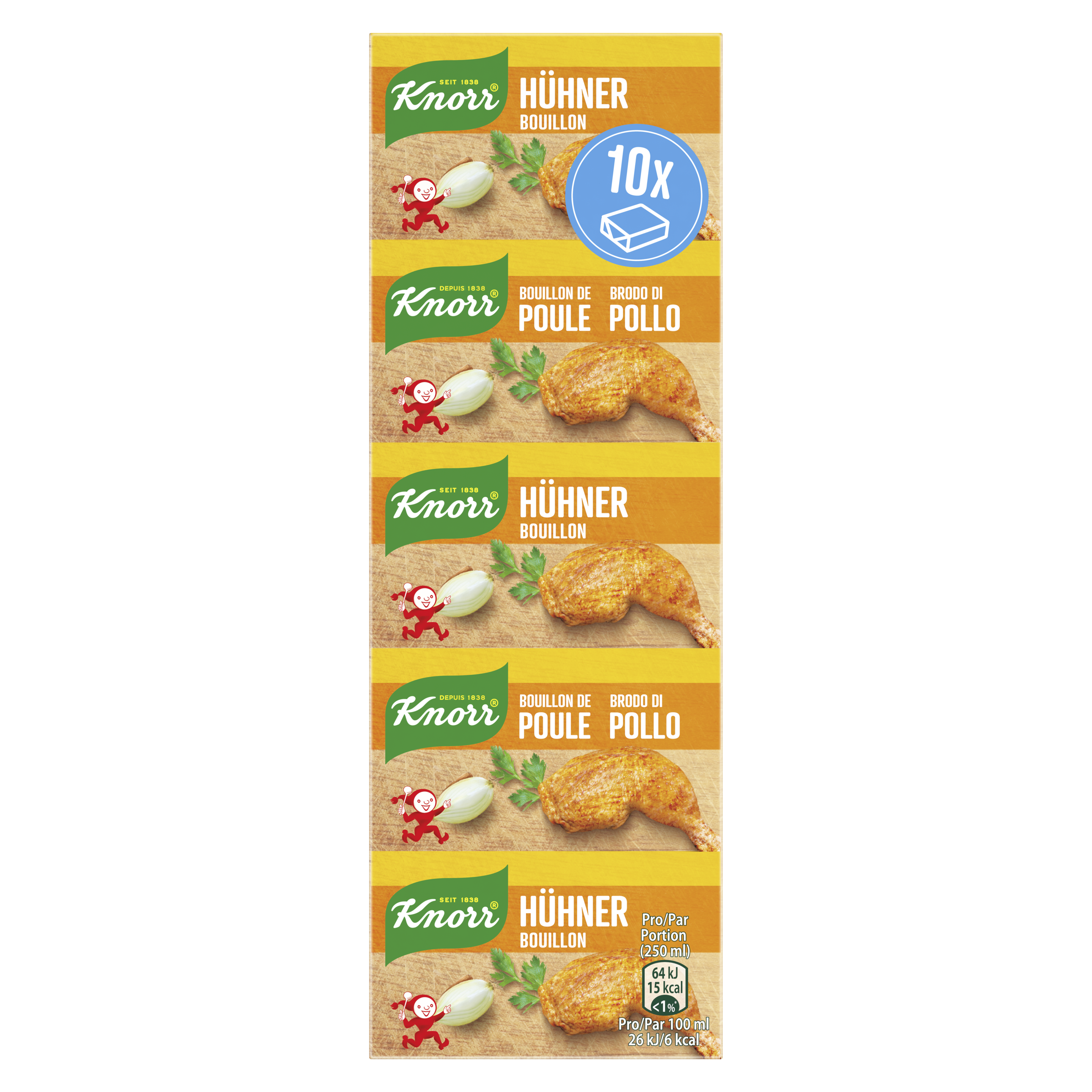 KNORR Hühner Bouillon Stange 10 Würfel 6.5 l