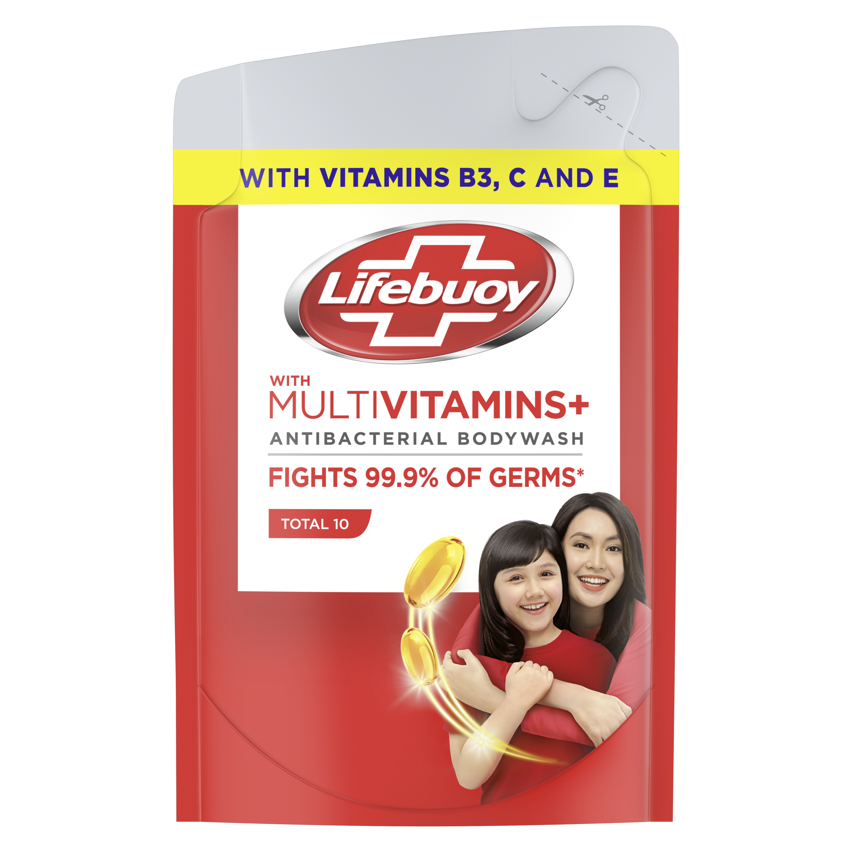 Lifebuoy Antibacterial Body Wash with Multivitamins+ Total 10 Refill