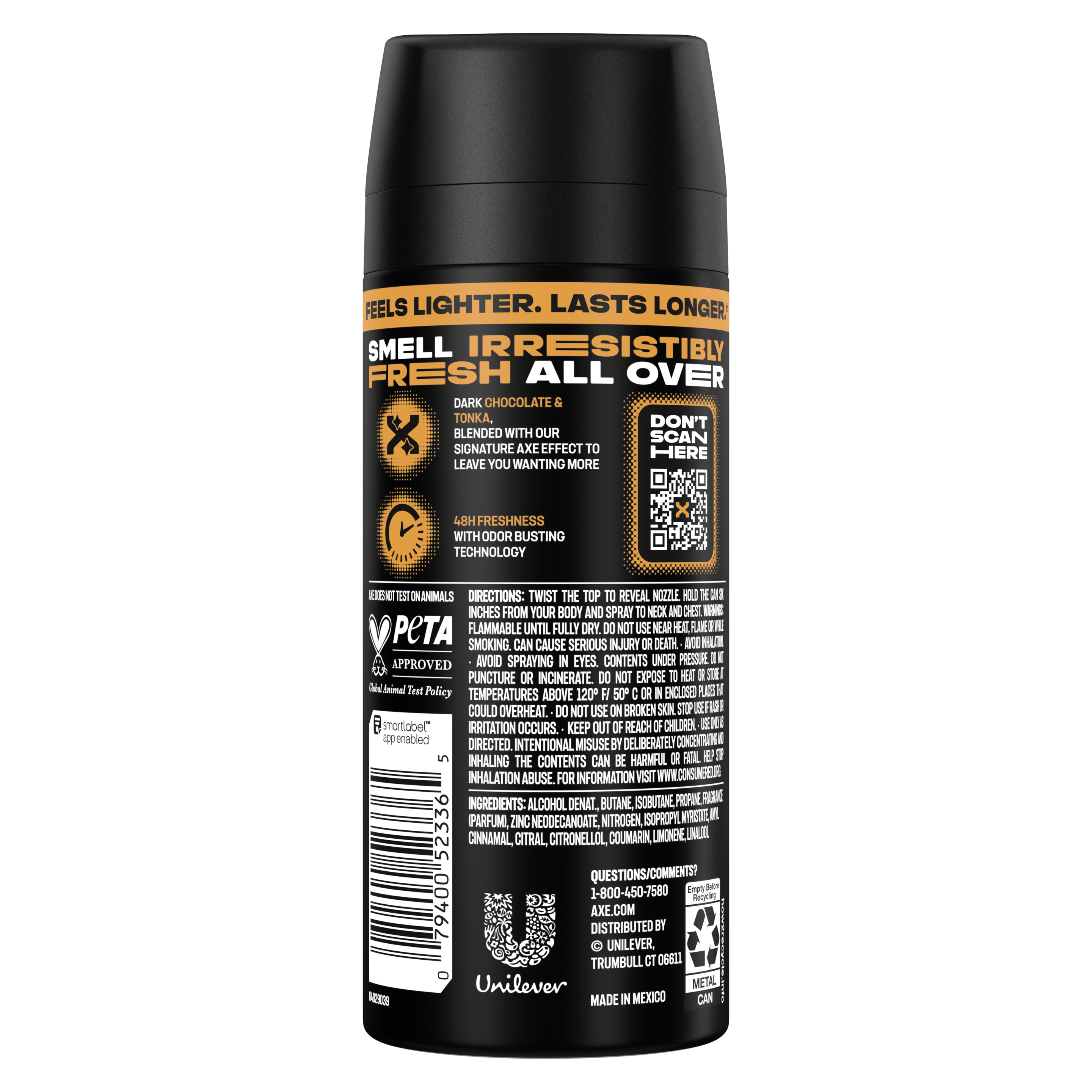 Dark Temptation Dedorant Body Spray Back