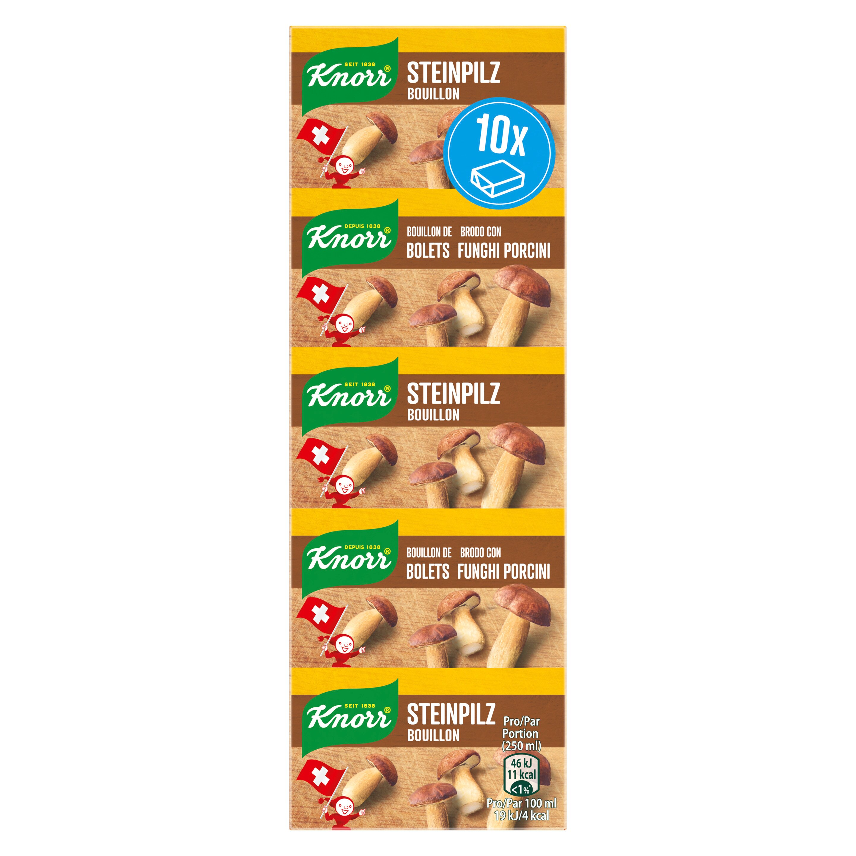 KNORR Steinpilz Bouillon Stange 10 Würfel 6.5 l | Knorr Schweiz