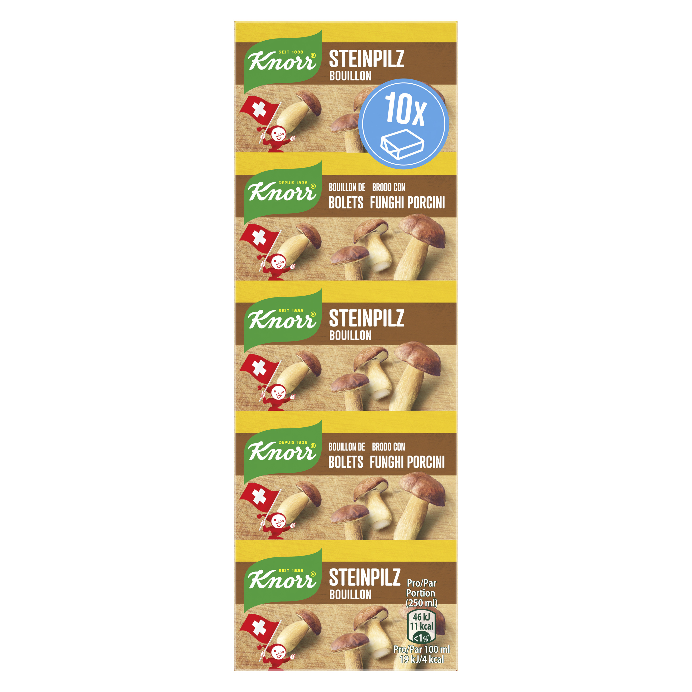 KNORR Steinpilz Bouillon Stange 10 Würfel 6.5 l | Knorr Schweiz