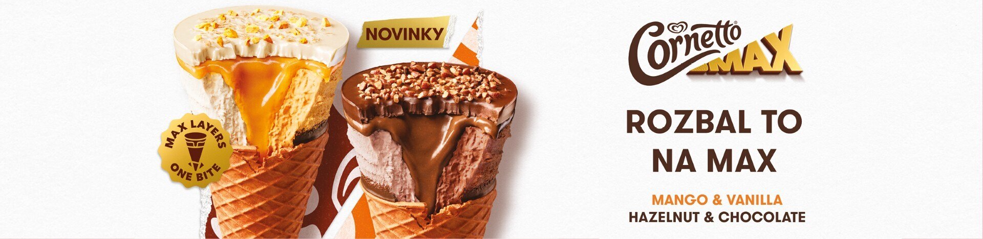 Různé cornetto zmrzliny
