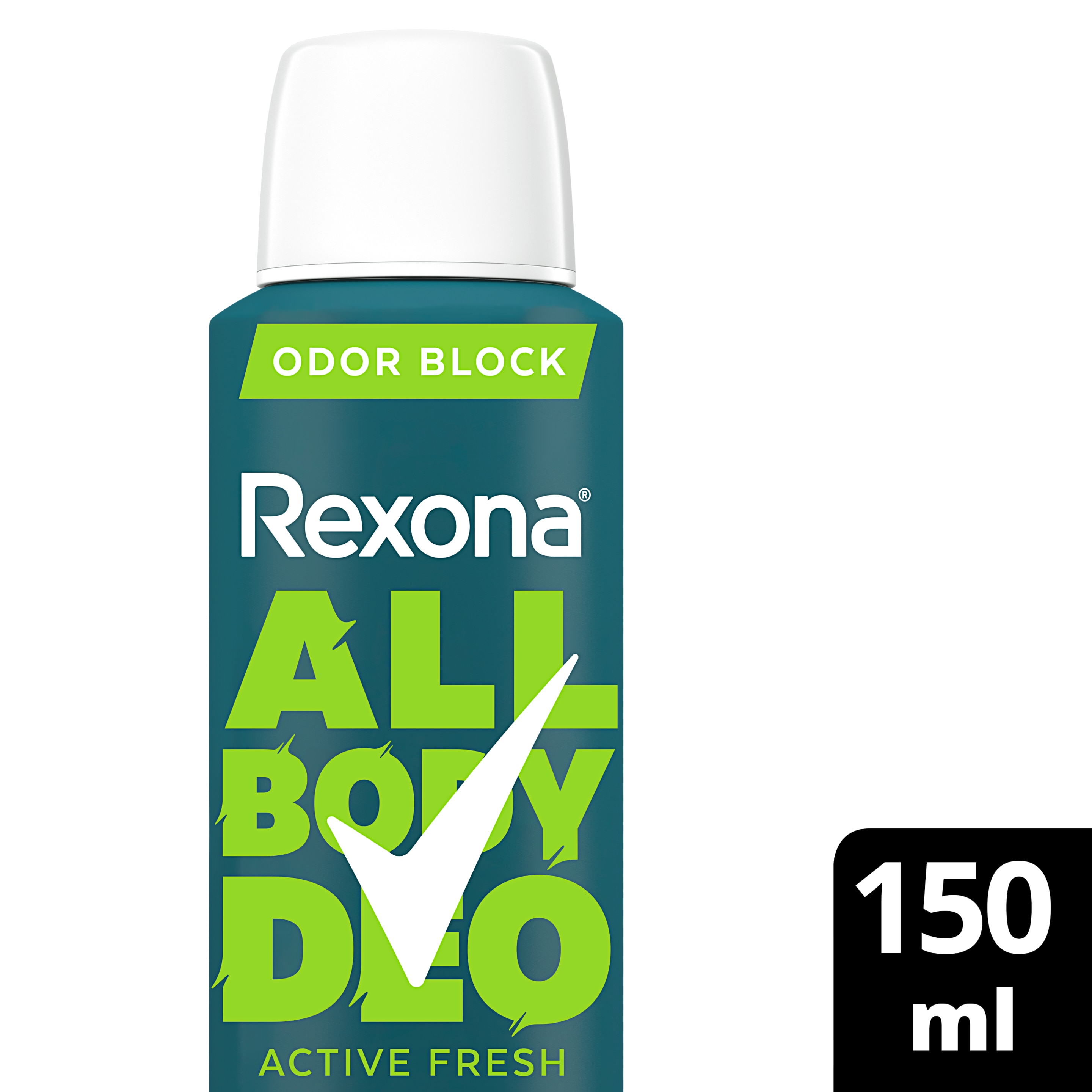 Desodorante Corporal Aerosol Masculino Rexona All Body Deo Active Fresh 150ml