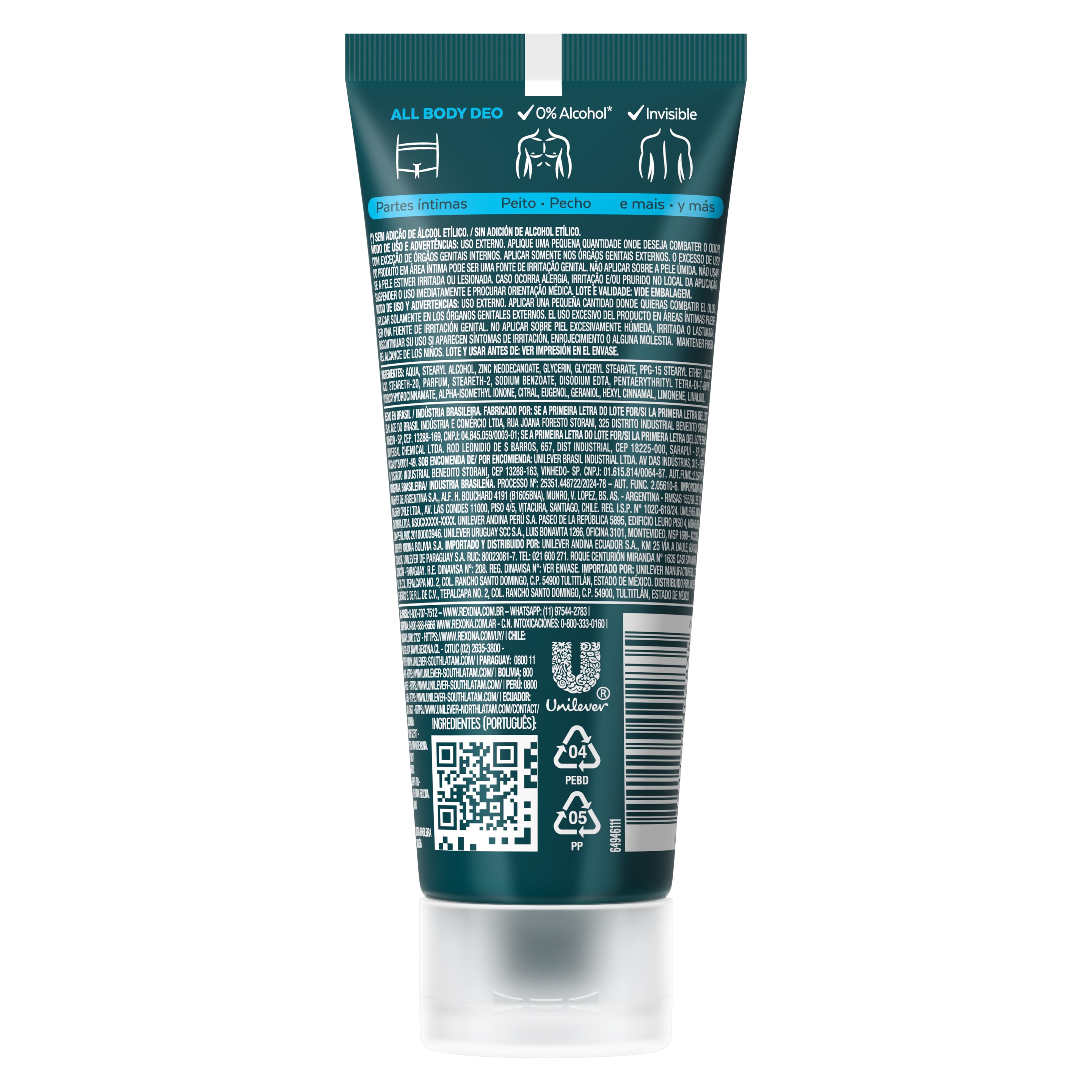 Desodorante Corporal Creme Masculino Rexona All Body Deo Ocean Rush 75g