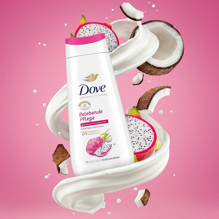 Advanced Care Duschcreme Belebende Pflege Drachenfrucht- und Kokos Duft