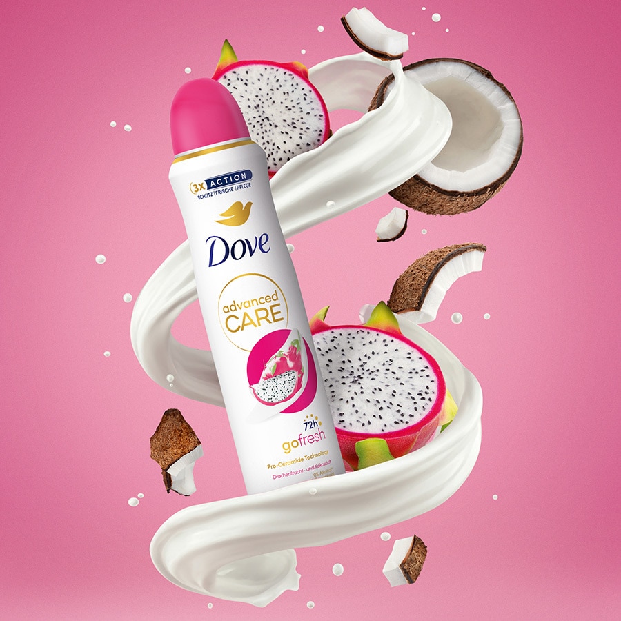 Dove Advanced Care go fresh Drachenfrucht- und Kokosduft Anti-Transpirant Spray