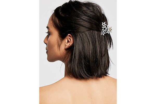 Classic 90s claw clip updo for long hair