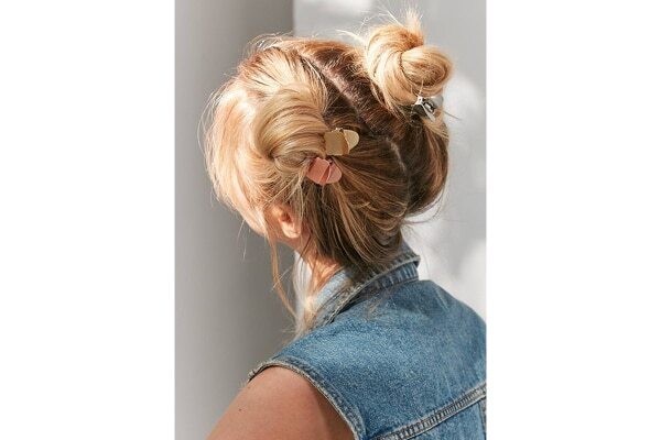 Classic 90s claw clip updo for long hair