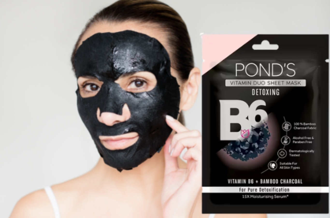sheet mask woman Pond’s