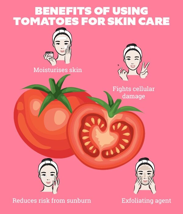 Tomato face pack for open pores: Tomato + Multani mitti