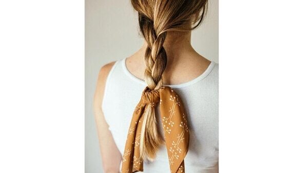 Low bun with a headband