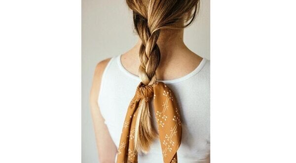 Low bun with a headband