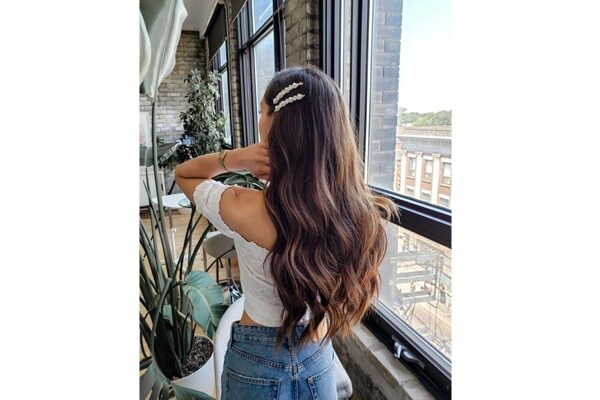 Low bun with a headband