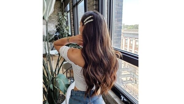 Low bun with a headband