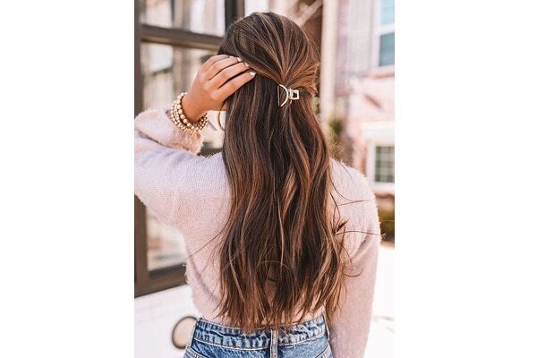 Low bun with a headband