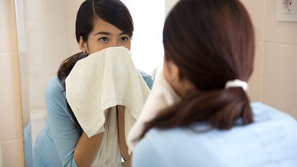 Benefits of air drying your face