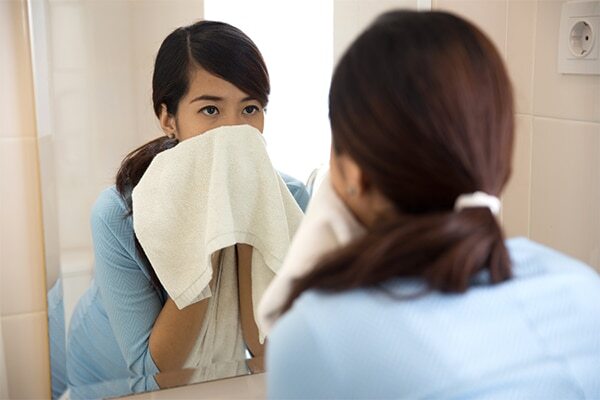 Benefits of air drying your face