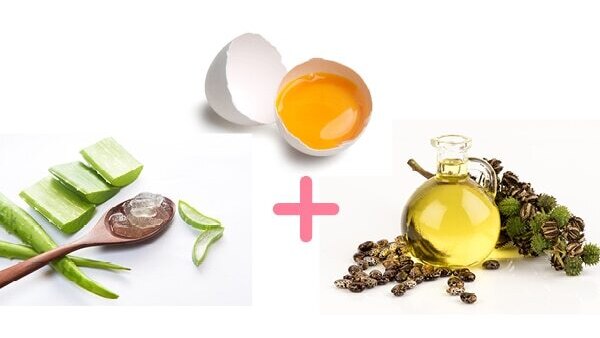 5. Egg white + aloe vera + castor oil face mask for mature skin