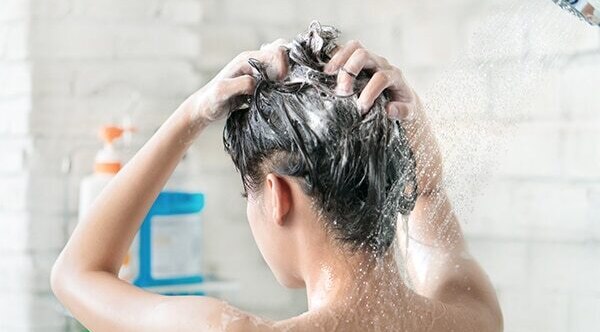 Tying wet hair