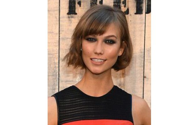 14. Straight layered bob with side bangs