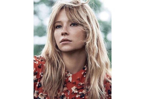 14. Straight layered bob with side bangs