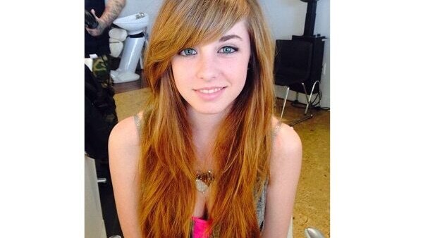 14. Straight layered bob with side bangs