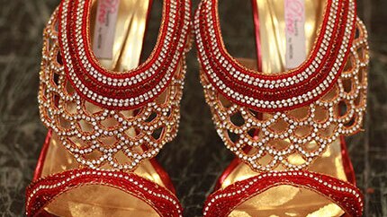gold heels