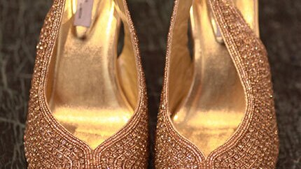 gold heels