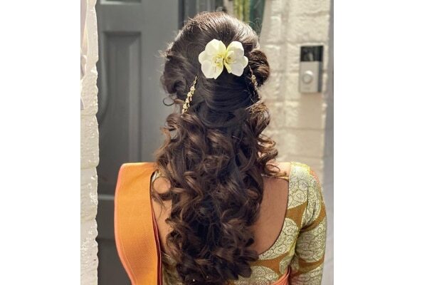 11. Floral bubble braid