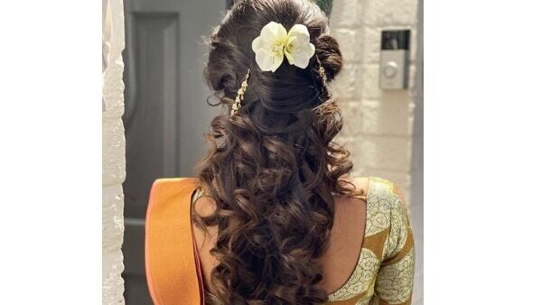 11. Floral bubble braid