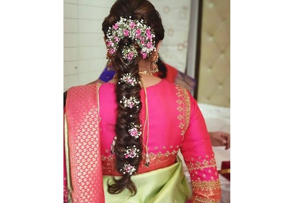 11. Floral bubble braid