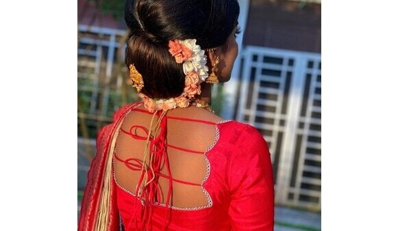 11. Floral bubble braid