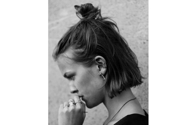 Half bun hairstyle hack: How to cover the bare spots?