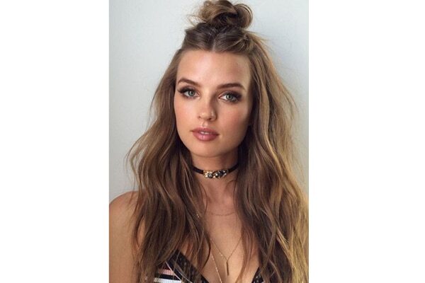 Half bun hairstyle hack: How to cover the bare spots?
