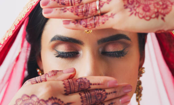 red dress bridal makeup Pakistani Bridal Make Bride Red Dress Stock Photo 2311328061