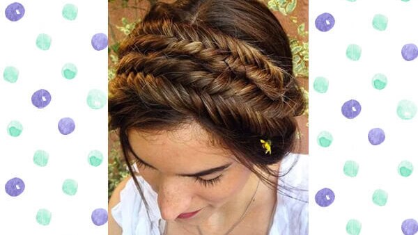 Inverted fishtail braid