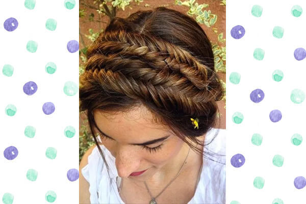 Inverted fishtail braid