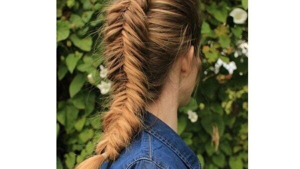 Inverted fishtail braid