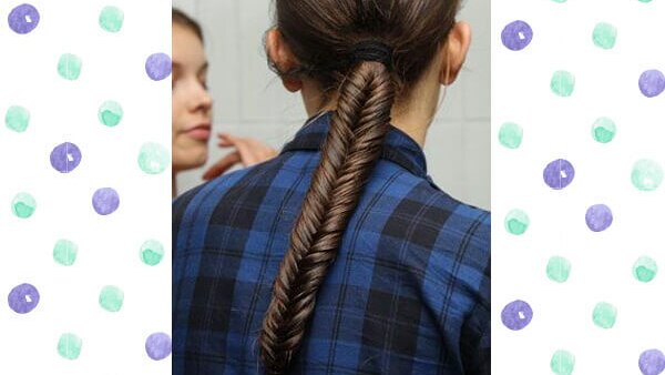 Inverted fishtail braid